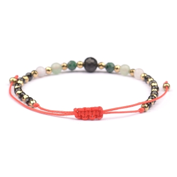 Bransoletka celebrytka TURMALIN + znak zodiaku BYK zodiak